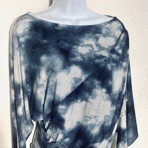 Urban Revivo Jersey Blue Tie-Dye Mini Dress NWT $69 Retail
